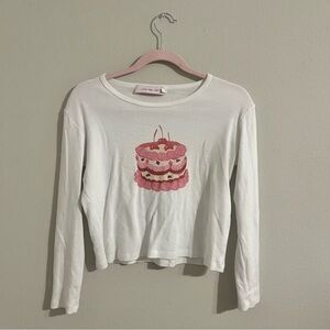 Lisa Says Gah Dana Long Sleeve Tee Cake print!!